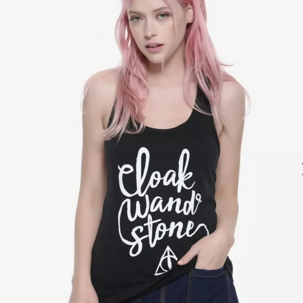 Harry Potter Women's Juniors Cloak Wand Stone Tank Top S